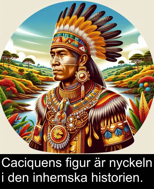 figur: Caciquens figur är nyckeln i den inhemska historien.