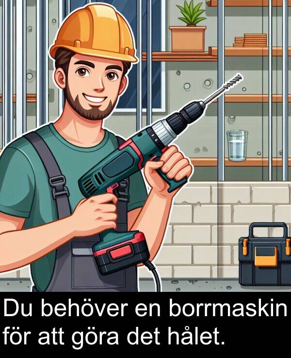 behöver: Du behöver en borrmaskin för att göra det hålet.