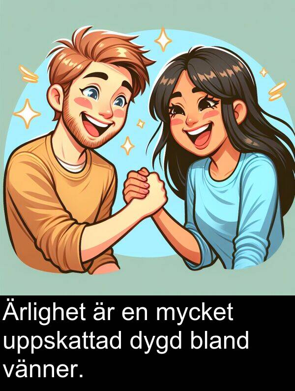 bland: Ärlighet är en mycket uppskattad dygd bland vänner.
