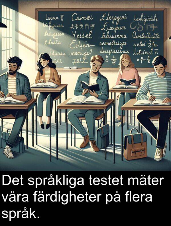färdigheter: Det språkliga testet mäter våra färdigheter på flera språk.
