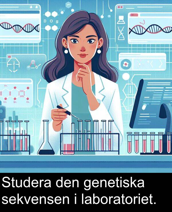 genetiska: Studera den genetiska sekvensen i laboratoriet.