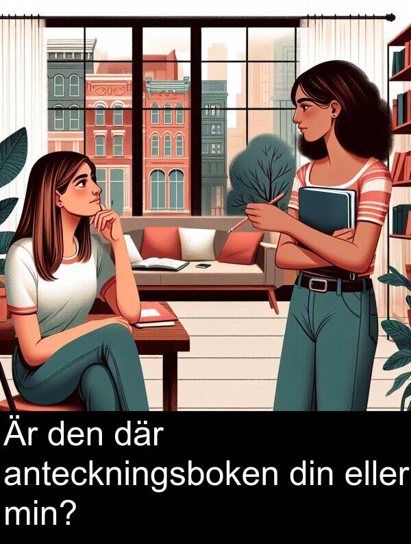 där: Är den där anteckningsboken din eller min?