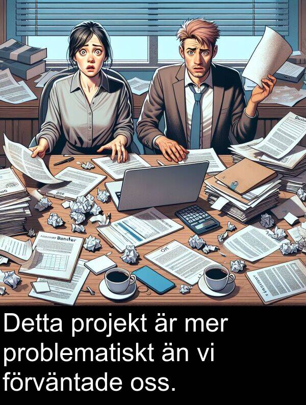oss: Detta projekt är mer problematiskt än vi förväntade oss.