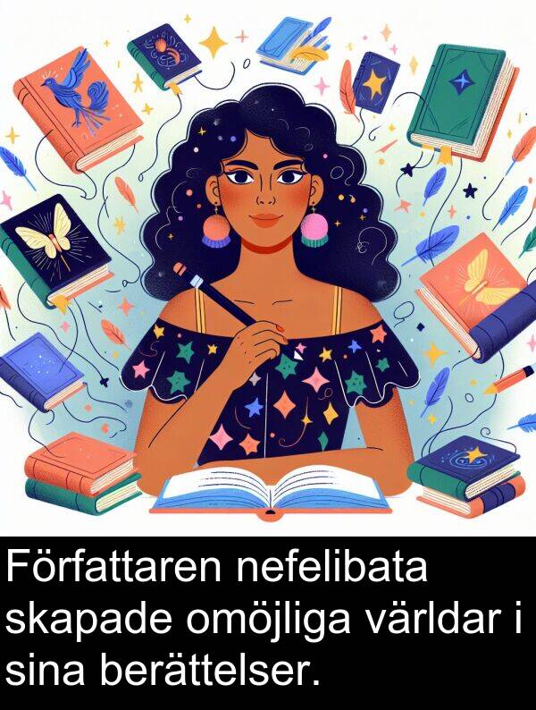 omöjliga: Författaren nefelibata skapade omöjliga världar i sina berättelser.