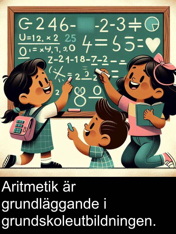 grundläggande: Aritmetik är grundläggande i grundskoleutbildningen.