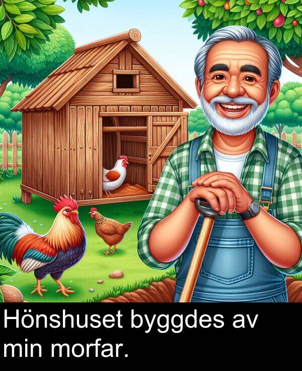 min: Hönshuset byggdes av min morfar.