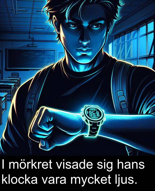 sig: I mörkret visade sig hans klocka vara mycket ljus.