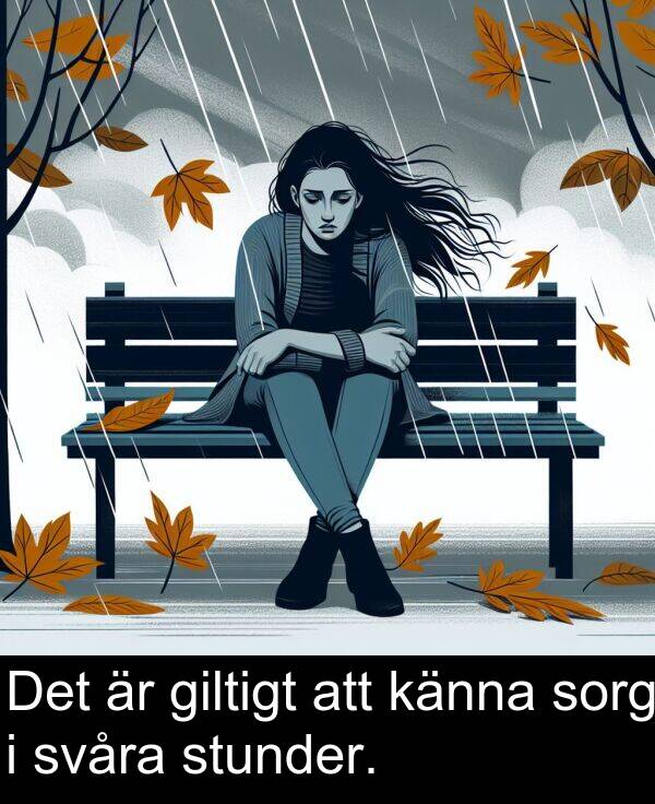 känna: Det är giltigt att känna sorg i svåra stunder.