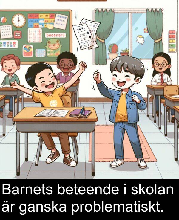 ganska: Barnets beteende i skolan är ganska problematiskt.