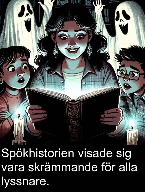 lyssnare: Spökhistorien visade sig vara skrämmande för alla lyssnare.