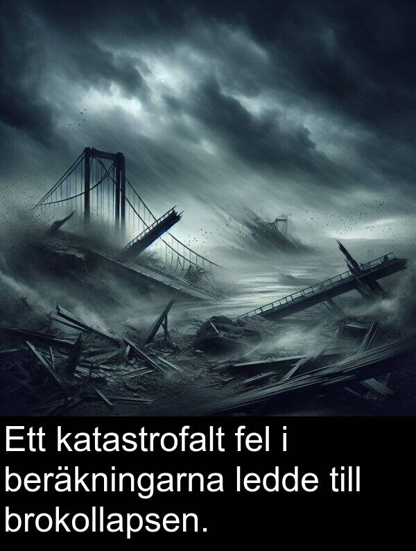 ledde: Ett katastrofalt fel i beräkningarna ledde till brokollapsen.