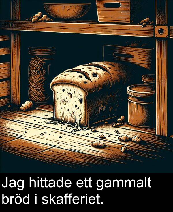 gammalt: Jag hittade ett gammalt bröd i skafferiet.