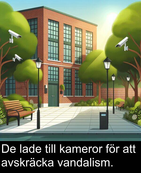 lade: De lade till kameror för att avskräcka vandalism.