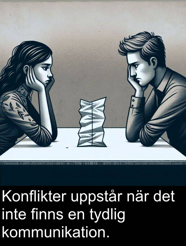 tydlig: Konflikter uppstår när det inte finns en tydlig kommunikation.