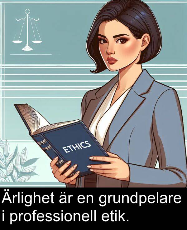professionell: Ärlighet är en grundpelare i professionell etik.