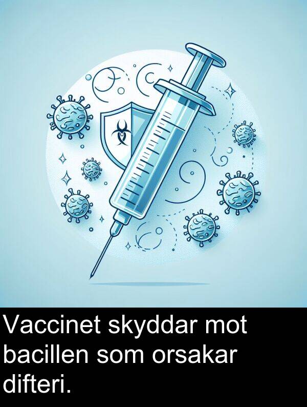 bacillen: Vaccinet skyddar mot bacillen som orsakar difteri.