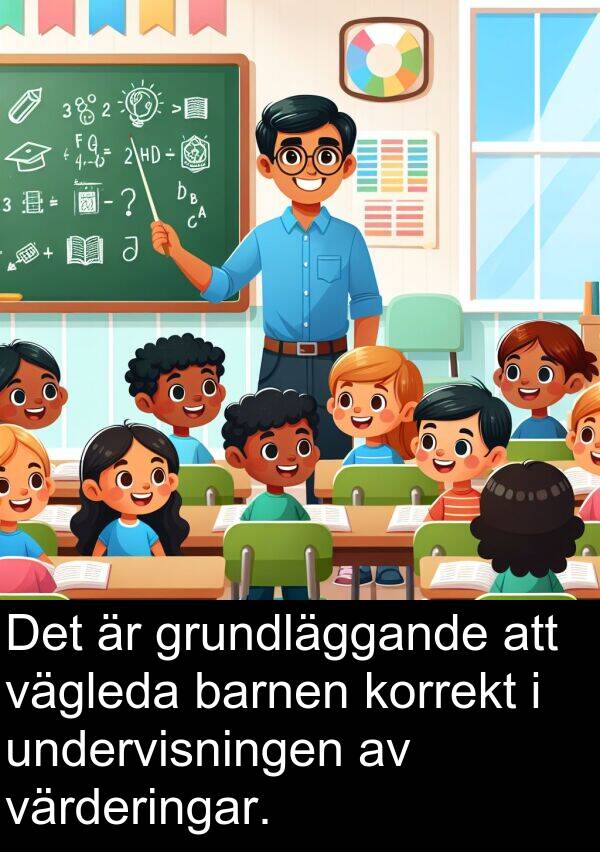 barnen: Det är grundläggande att vägleda barnen korrekt i undervisningen av värderingar.