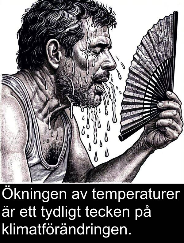 tydligt: Ökningen av temperaturer är ett tydligt tecken på klimatförändringen.