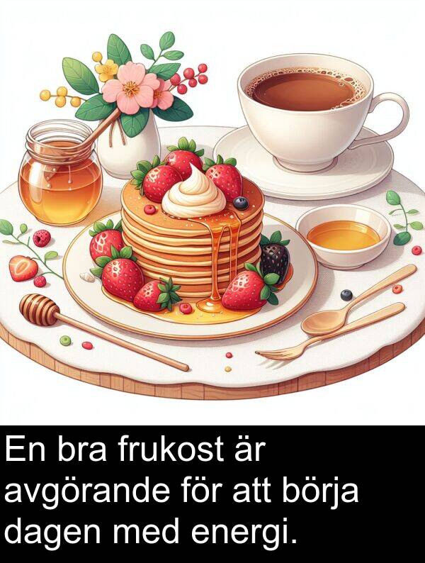 bra: En bra frukost är avgörande för att börja dagen med energi.