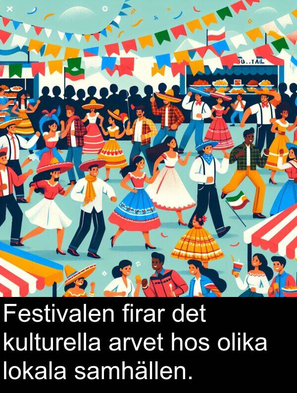 samhällen: Festivalen firar det kulturella arvet hos olika lokala samhällen.