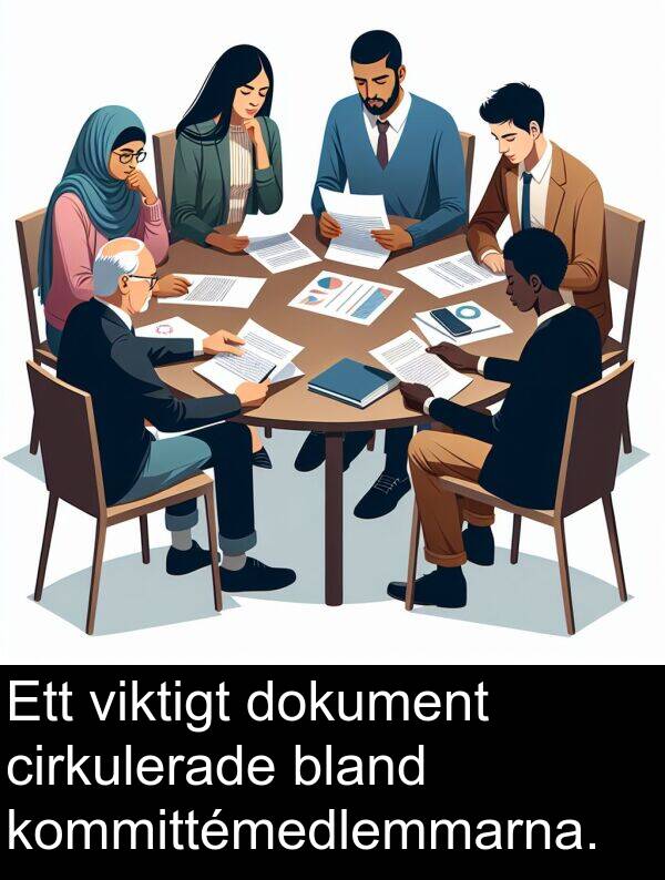 cirkulerade: Ett viktigt dokument cirkulerade bland kommittémedlemmarna.