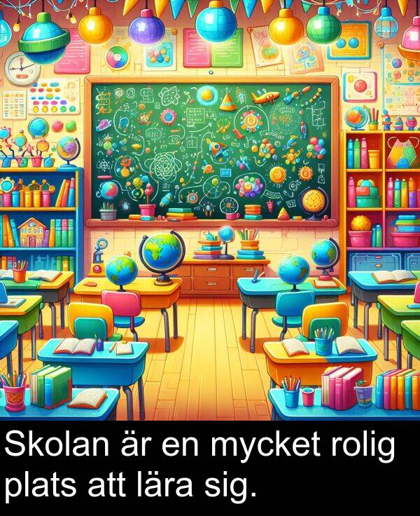 sig: Skolan är en mycket rolig plats att lära sig.