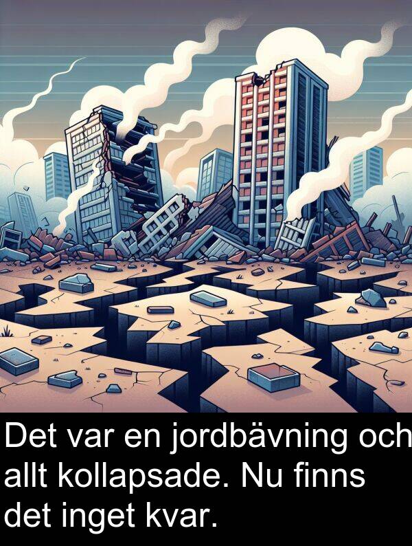 jordbävning: Det var en jordbävning och allt kollapsade. Nu finns det inget kvar.