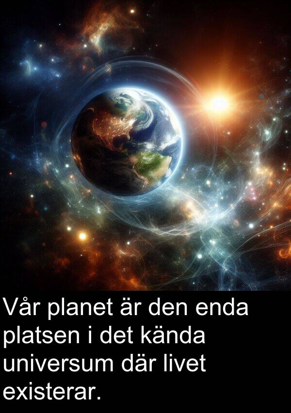 där: Vår planet är den enda platsen i det kända universum där livet existerar.