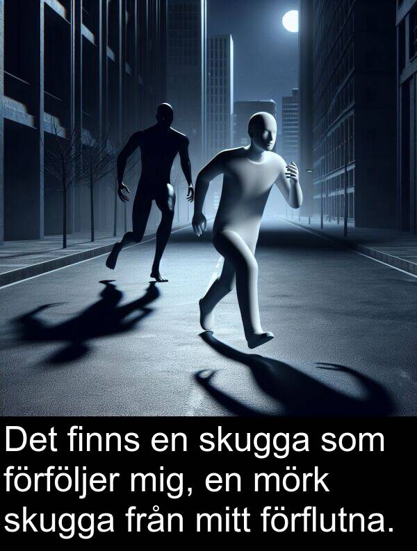 mörk: Det finns en skugga som förföljer mig, en mörk skugga från mitt förflutna.