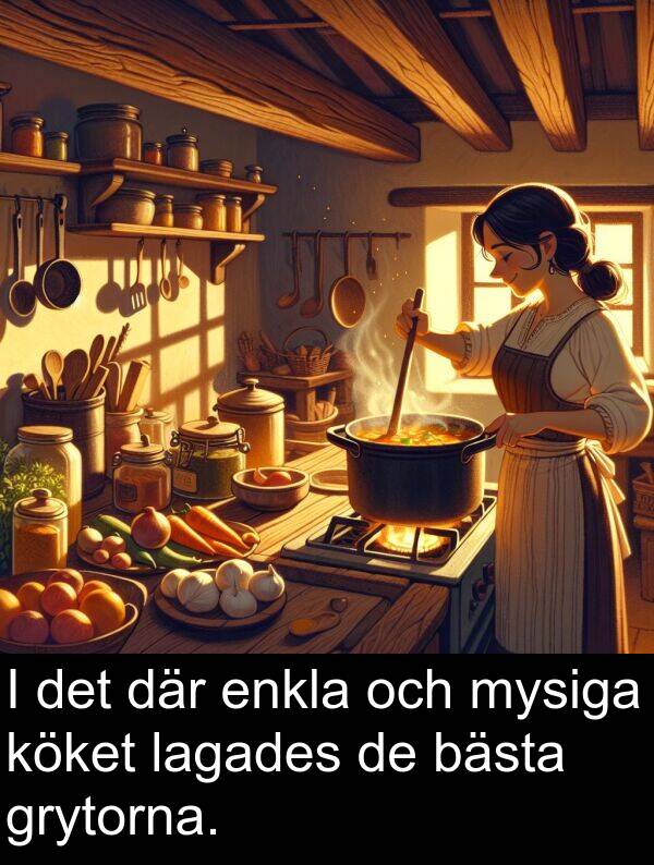där: I det där enkla och mysiga köket lagades de bästa grytorna.