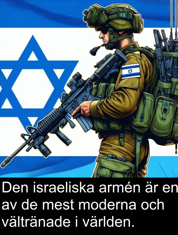 moderna: Den israeliska armén är en av de mest moderna och vältränade i världen.