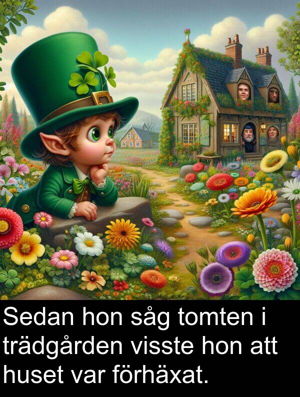 visste: Sedan hon såg tomten i trädgården visste hon att huset var förhäxat.