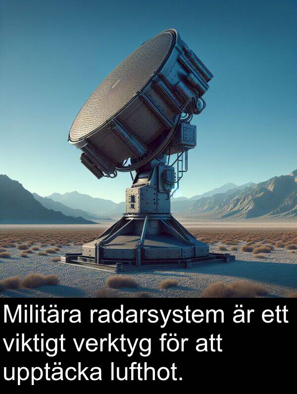 verktyg: Militära radarsystem är ett viktigt verktyg för att upptäcka lufthot.