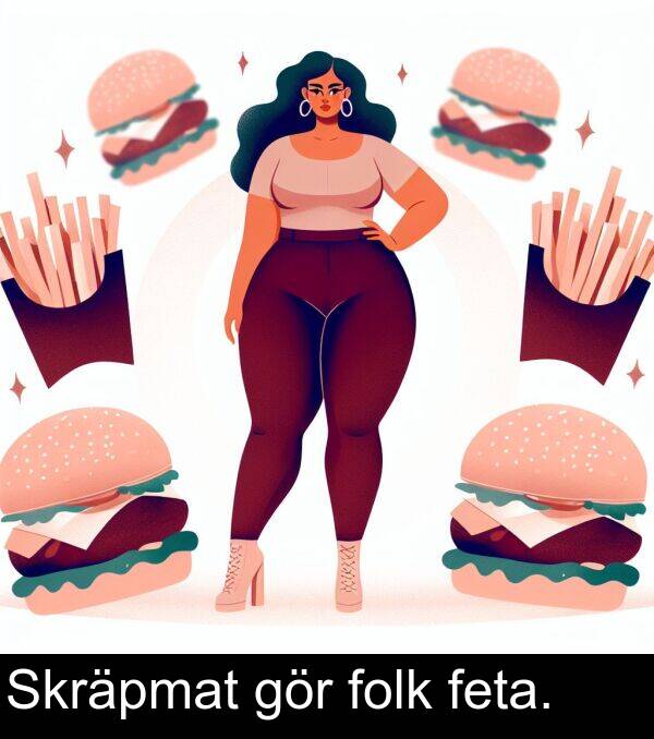 folk: Skräpmat gör folk feta.