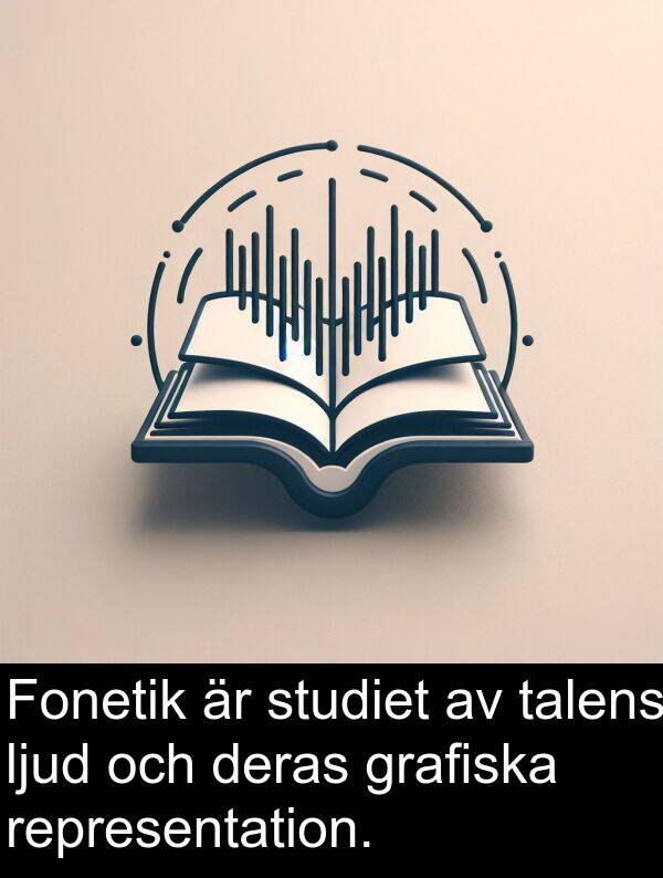 talens: Fonetik är studiet av talens ljud och deras grafiska representation.