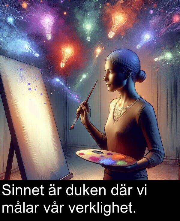 där: Sinnet är duken där vi målar vår verklighet.
