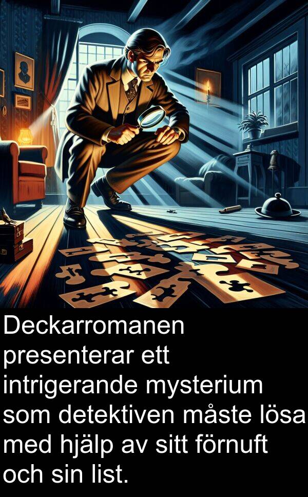 förnuft: Deckarromanen presenterar ett intrigerande mysterium som detektiven måste lösa med hjälp av sitt förnuft och sin list.