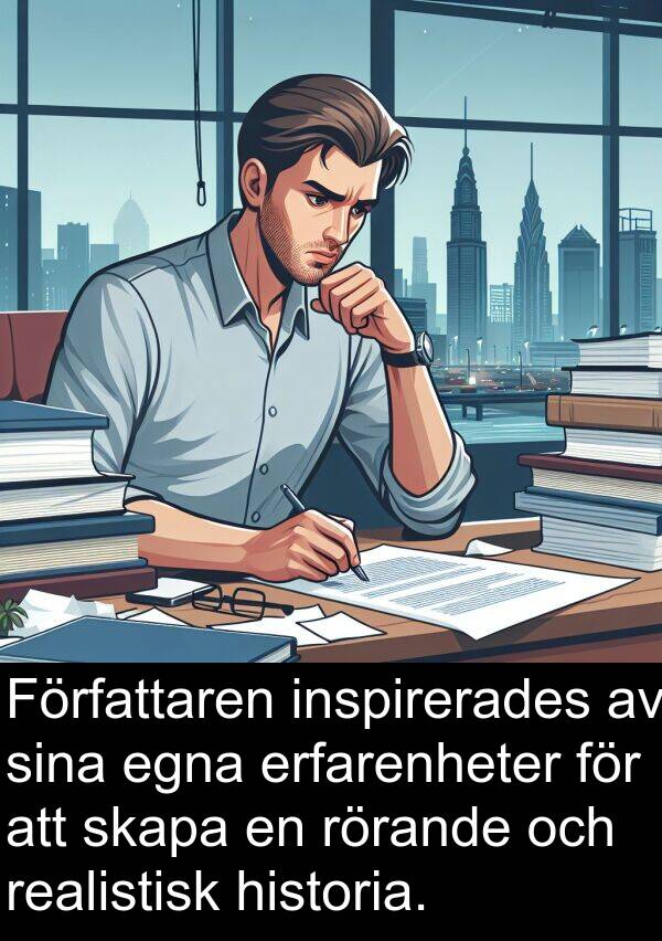 egna: Författaren inspirerades av sina egna erfarenheter för att skapa en rörande och realistisk historia.