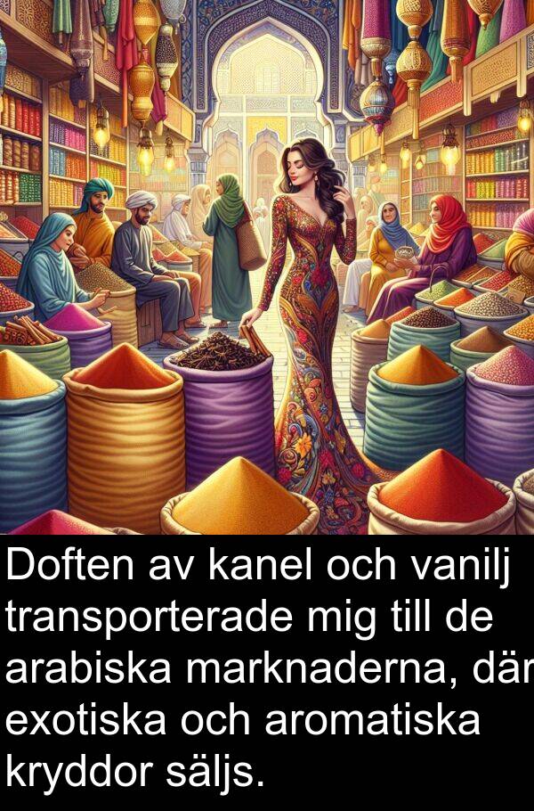 säljs: Doften av kanel och vanilj transporterade mig till de arabiska marknaderna, där exotiska och aromatiska kryddor säljs.