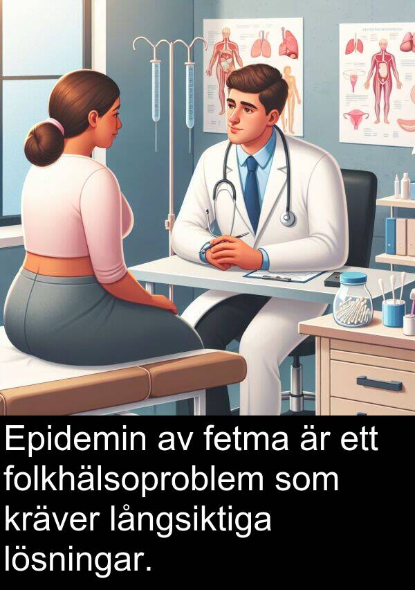 lösningar: Epidemin av fetma är ett folkhälsoproblem som kräver långsiktiga lösningar.