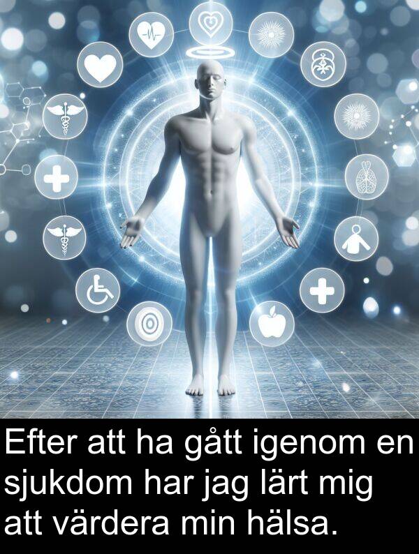igenom: Efter att ha gått igenom en sjukdom har jag lärt mig att värdera min hälsa.