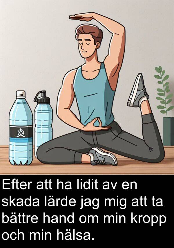 hand: Efter att ha lidit av en skada lärde jag mig att ta bättre hand om min kropp och min hälsa.