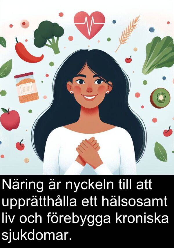 sjukdomar: Näring är nyckeln till att upprätthålla ett hälsosamt liv och förebygga kroniska sjukdomar.
