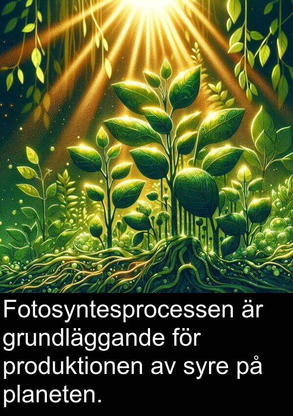 syre: Fotosyntesprocessen är grundläggande för produktionen av syre på planeten.