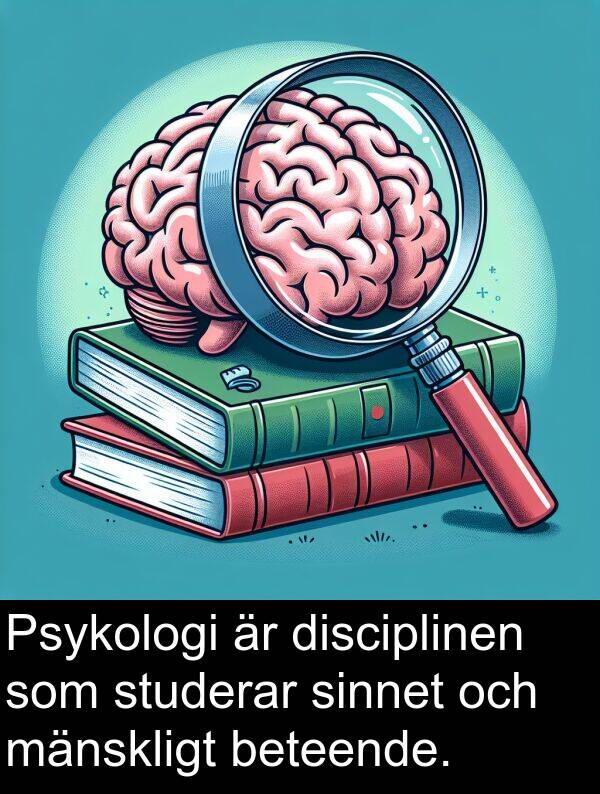 sinnet: Psykologi är disciplinen som studerar sinnet och mänskligt beteende.