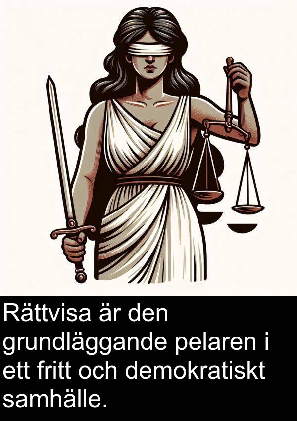 pelaren: Rättvisa är den grundläggande pelaren i ett fritt och demokratiskt samhälle.