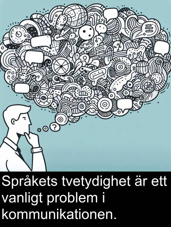 problem: Språkets tvetydighet är ett vanligt problem i kommunikationen.