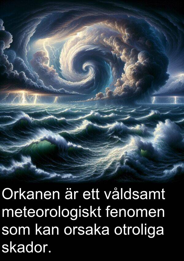 våldsamt: Orkanen är ett våldsamt meteorologiskt fenomen som kan orsaka otroliga skador.