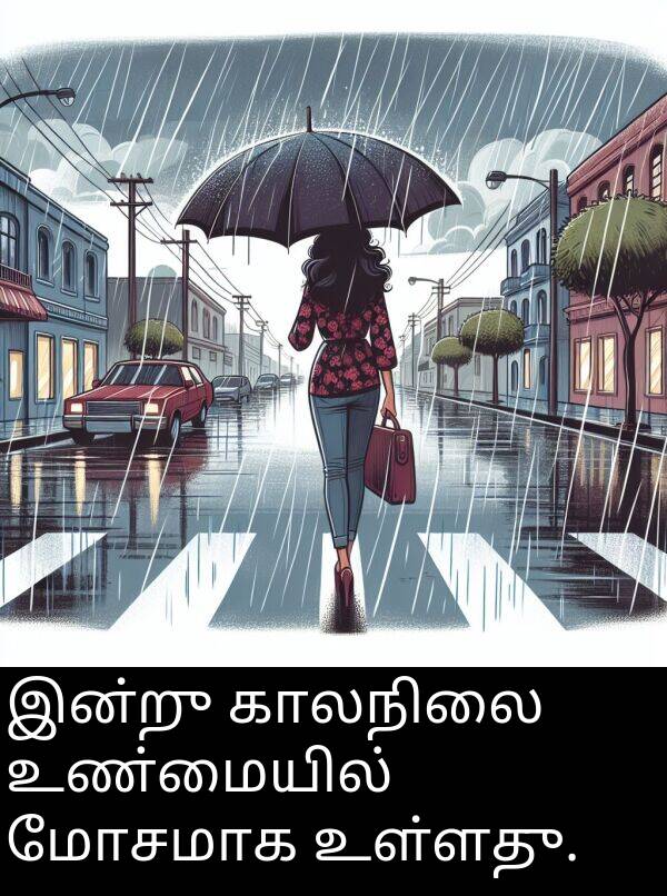 உள்ளது: இன்று காலநிலை உண்மையில் மோசமாக உள்ளது.