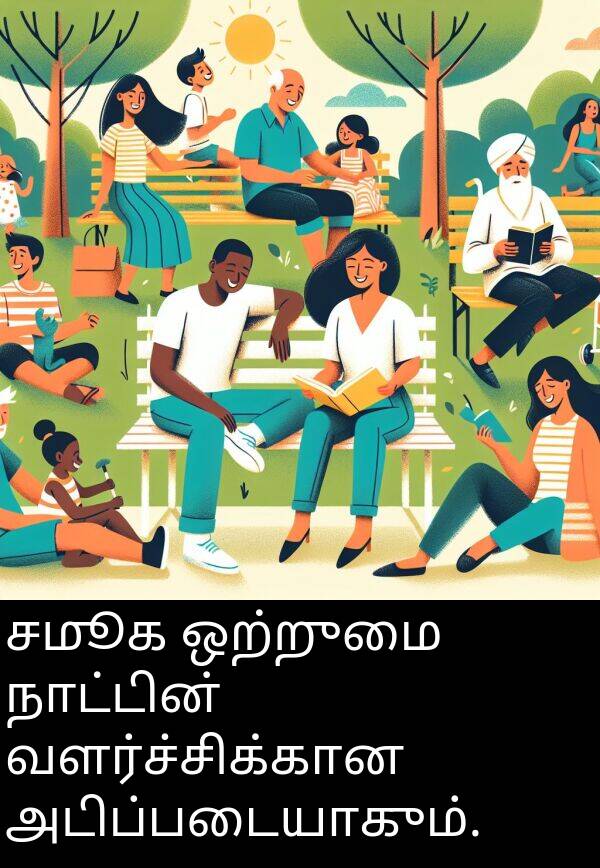 நாட்டின்: சமூக ஒற்றுமை நாட்டின் வளர்ச்சிக்கான அடிப்படையாகும்.